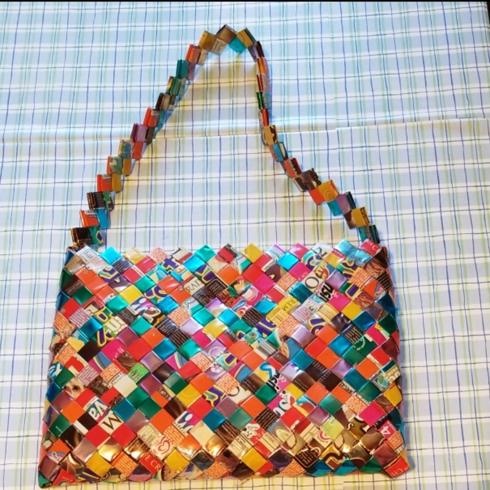Candy Wrapper Woven Tote